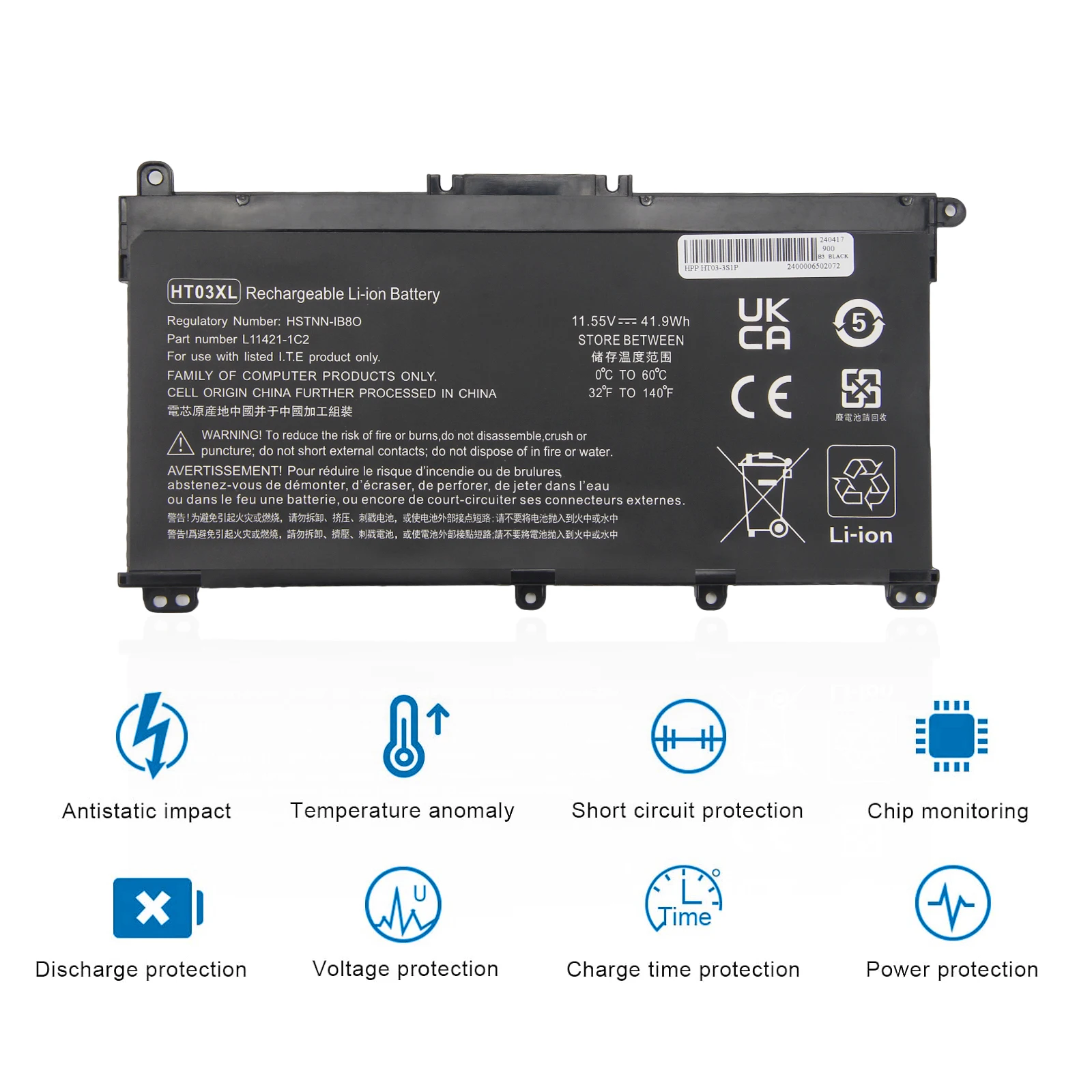 L11119-855 HT03XL Bateria do laptopa HP Pavilion 4-CE 14-CF 14-CK 14-DF 14-MA 14Q-CS 15-DA 15-CS 240 245 250 — zdjęcie produktu 2