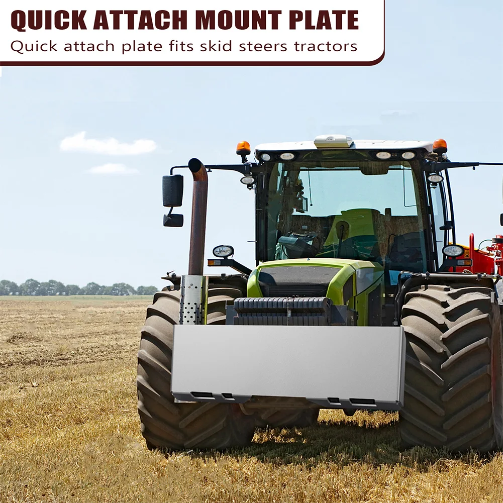 1/2" 1/4" 3/8" 3/16" 5/16" Skid Steer Mount Plate Quick Attachment Loader Plate Compatible for Kubota Bobcat Tractor