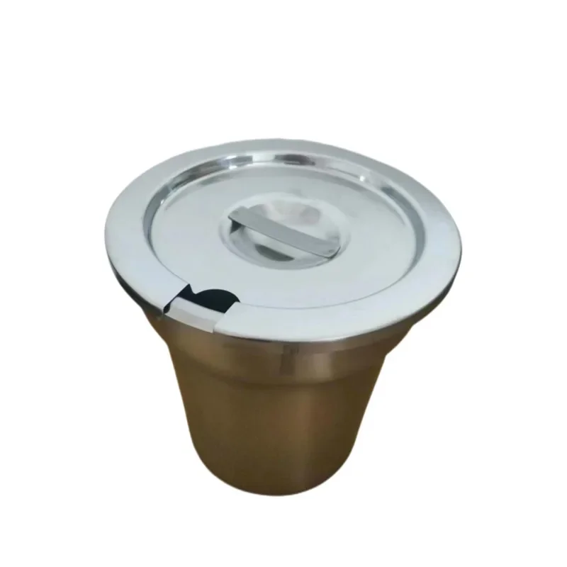 

Stainless steel soup bucket with lid sauce bucket thermal insulation soup pool salad bucket buffet western restaurant hotel