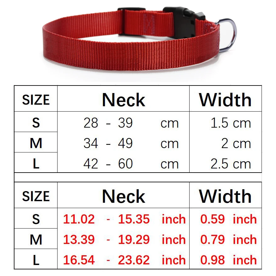 Dog Collar Custom Pet Personalized ID Collar Name and Phone Number Nylon Necklace Small Medium Large Accessories