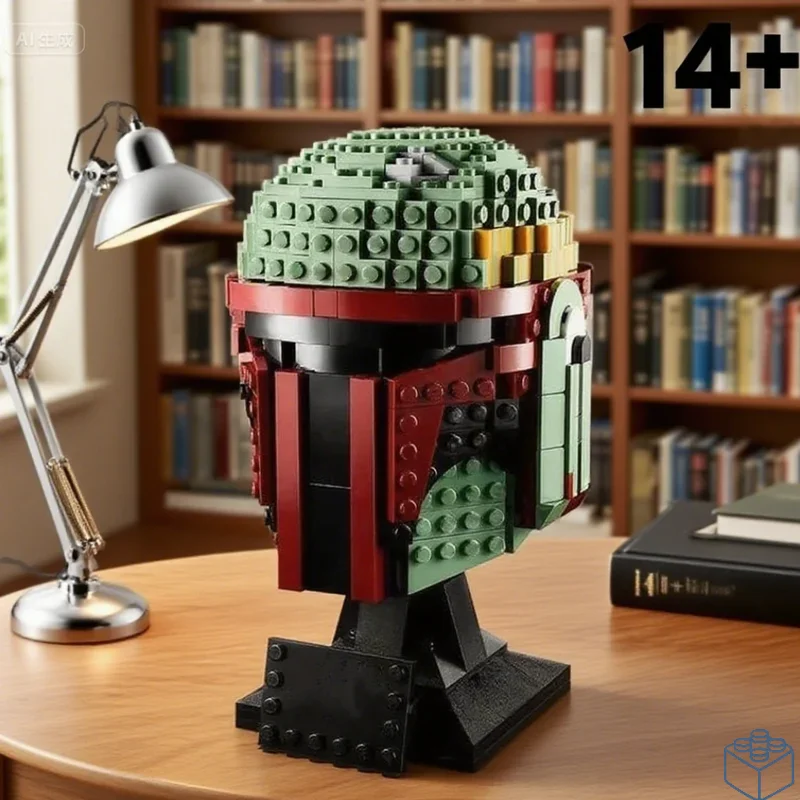 

Moc 75277 NEW 656 pieces of Boba helmet bust Star plan model building DIY assembly educational children's toys Christmas gifts