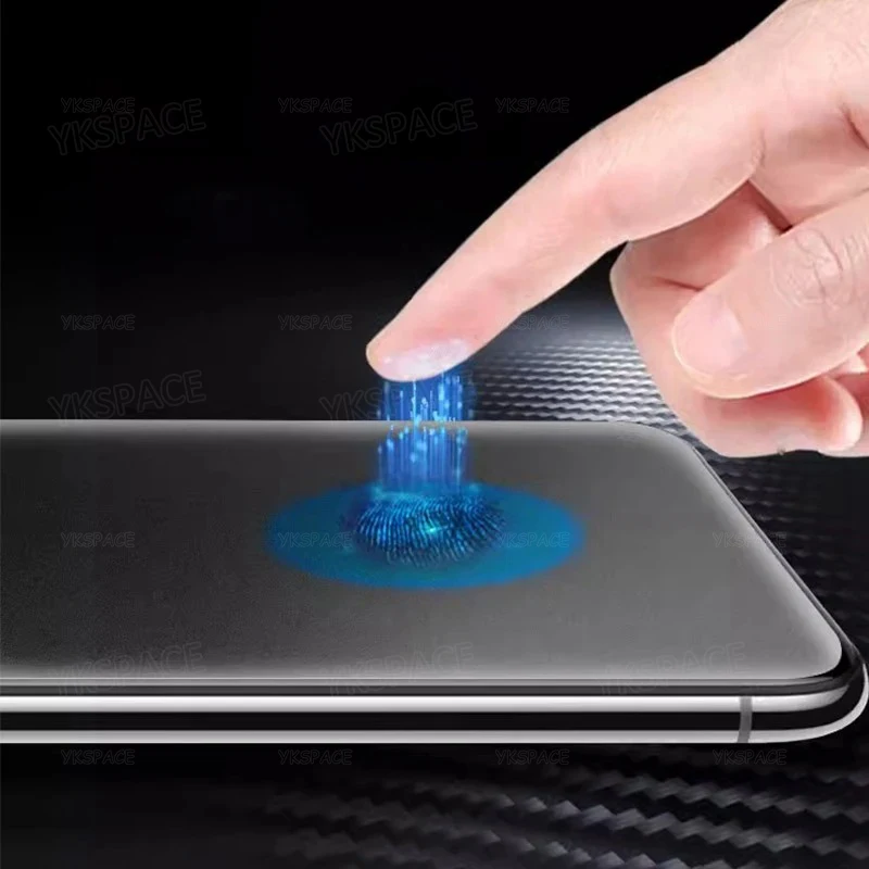 1-3 Piezas Vidrio Templado Mate Antihuellas con Desbloqueo para Samsung Galaxy S26 S25 Edge S24 Ultra S23 S22 Plus Protector de Pantalla 3
