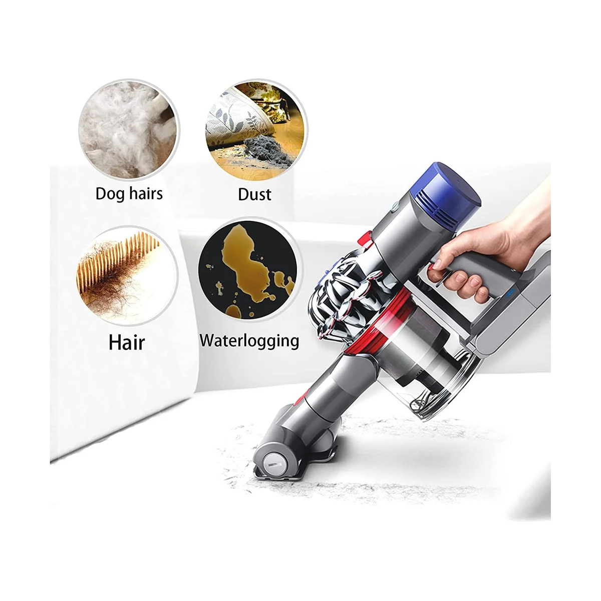 ชุดแผ่นกรองมอเตอร์ HEPA โพสต์ V8 V7และเครื่องบดกาแฟกรองก่อนสำหรับ V7 V8สัตว์