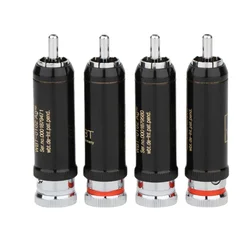 4pcs WBT-0102 RCA Plug Rhodium Plated Self-locking Welding RCA Plug Connector HiFi Audio Signal Cable RCA Plug