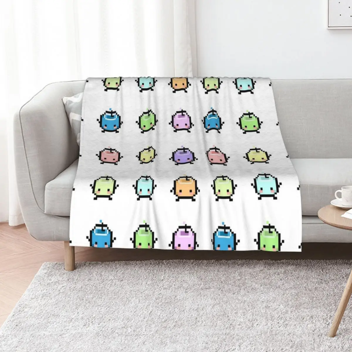 

Stardew Valley Pastel Junimos Throw Blanket Loose Sleeping Bag Hair Summer Blankets