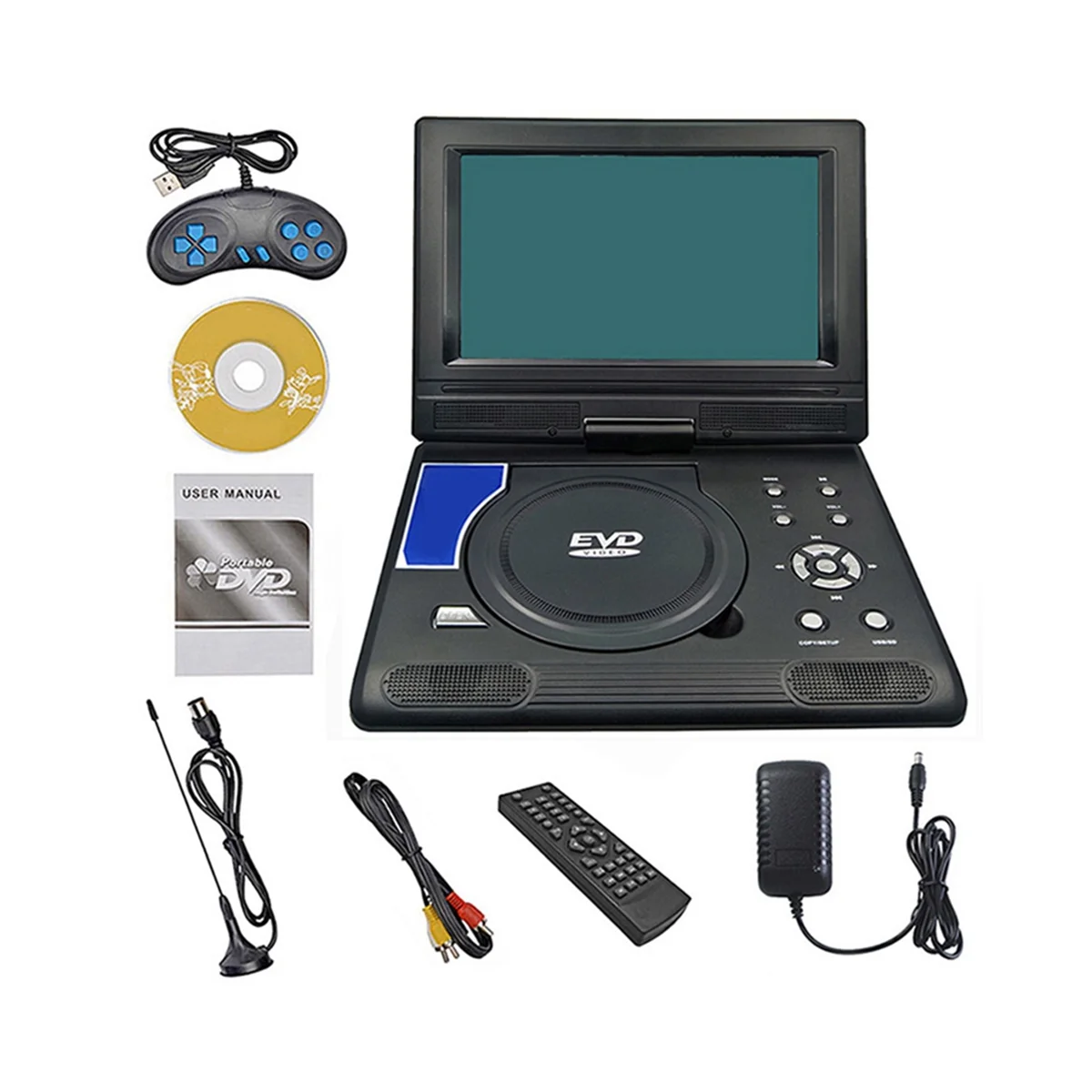 

US Plug 9.8Inch Portable Mobile DVD EVD HD Player