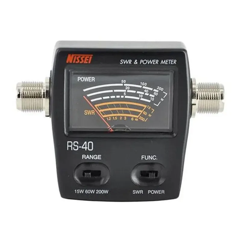 Original NISSEI RS-40 SWR Power Meter VHF UHF for Two Way Radio & Antenna Long Range Watt Pointer Type Protable Tester