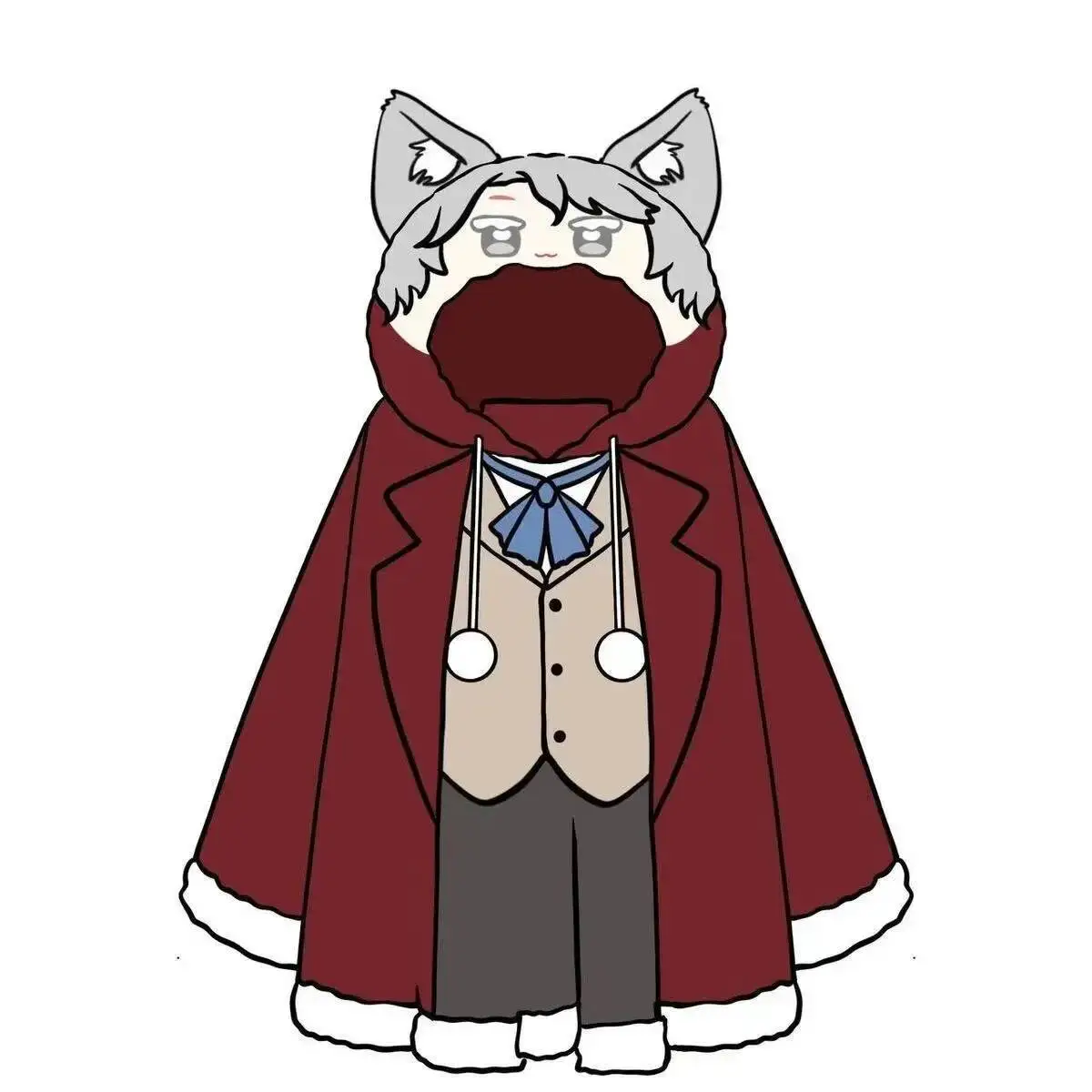 

2025 Anime Cosplay Costume Hallowmas Game Identity Ⅴ Prisoner Luca Balsa Cloak Plush Cloaks Furry Blanket Soft Cap Hoodie Gifts