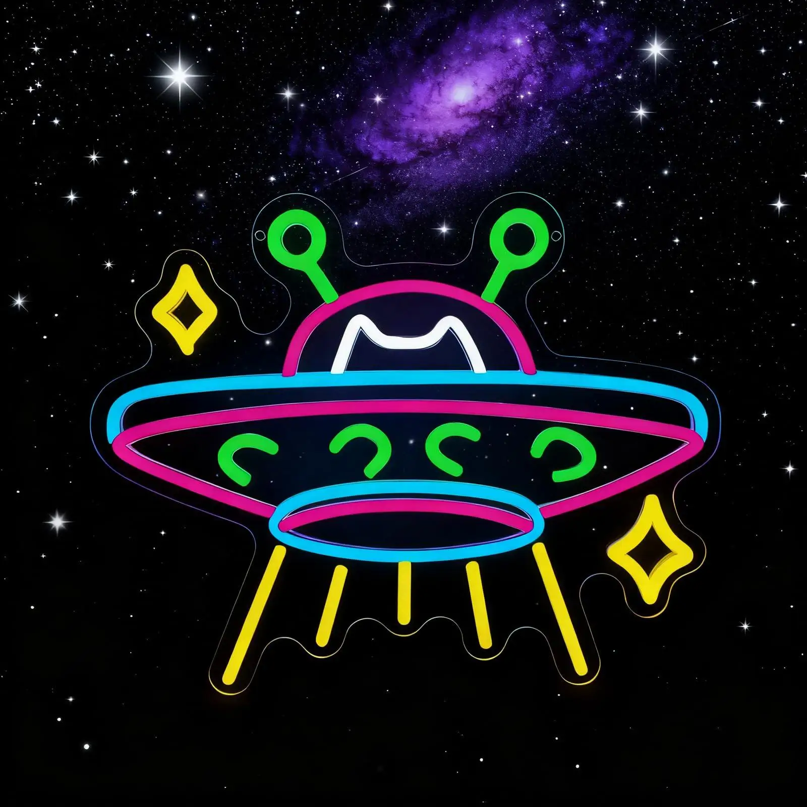ufoネオンサイン猫型調光ledライトサイン、壁飾り、ゲームルーム、寝室、クラブパーティー、男の隠れ家、ギフト用スペース背景装飾