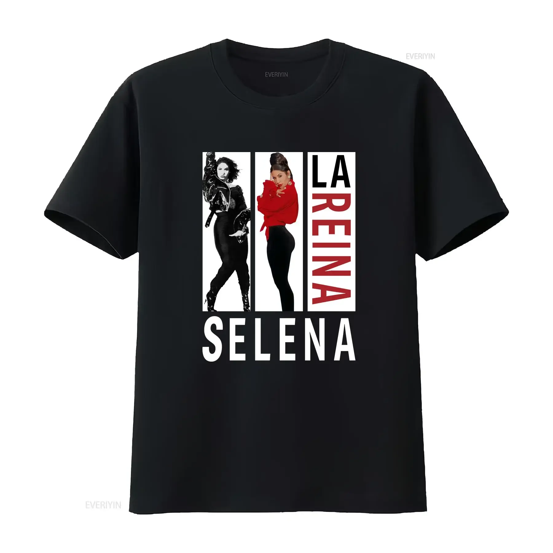 Selena La Reina Black T Shirt Size Adult XL vintage Washed Versatile Stylish Breathable homme Comfortable Slightly Casual