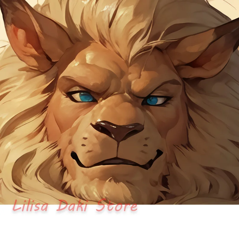 Dakimakura Leomon Lion Body Pillow Cover Double-Sided Print Anime Life-Size Pillowcase Gifts
