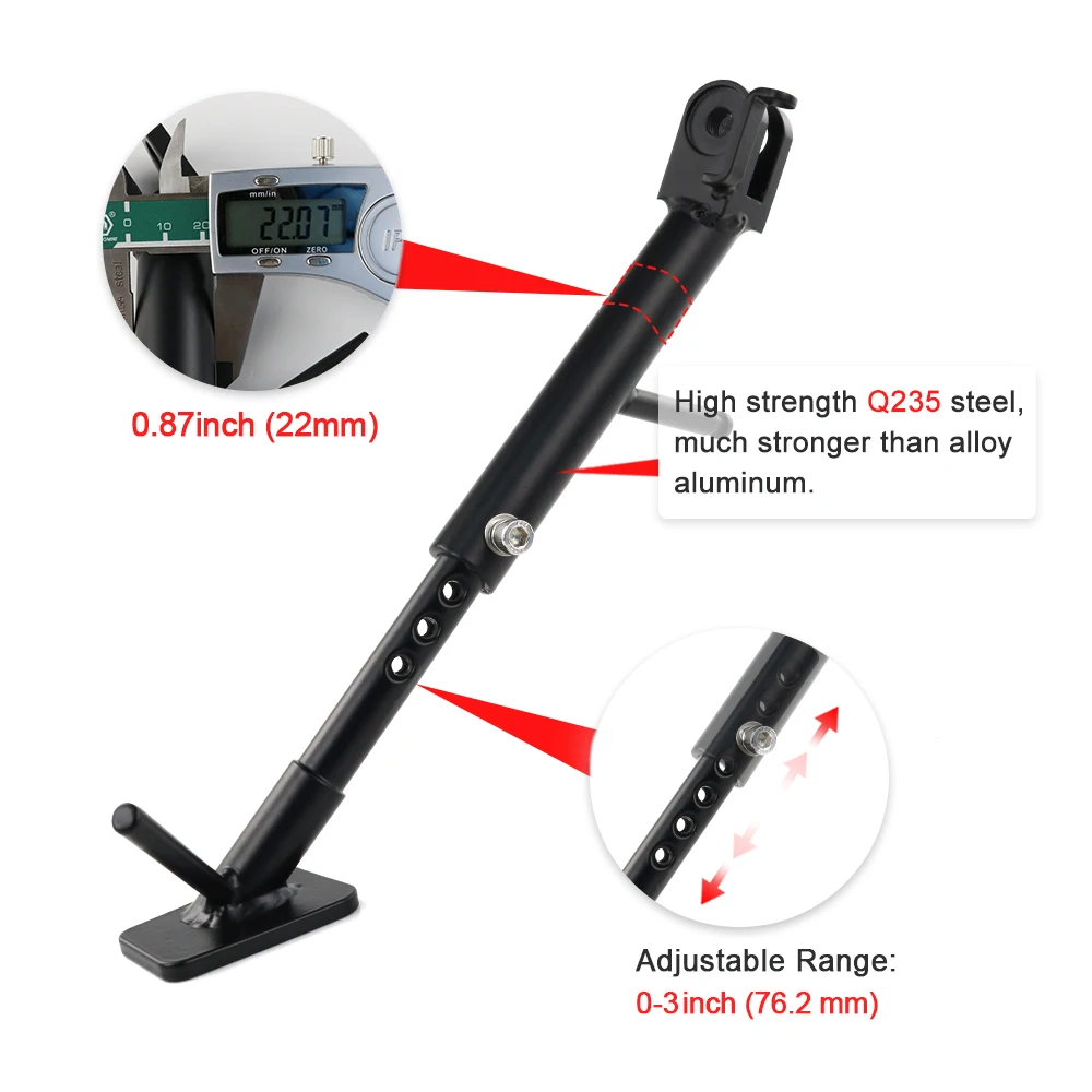 DL 1000 Motorcycle Adjustable Kickstand Side Stand Fit For Suzuki V-Strom 1000 DL1000 2002 2003 2004 2005 2006 2007 2008-2013