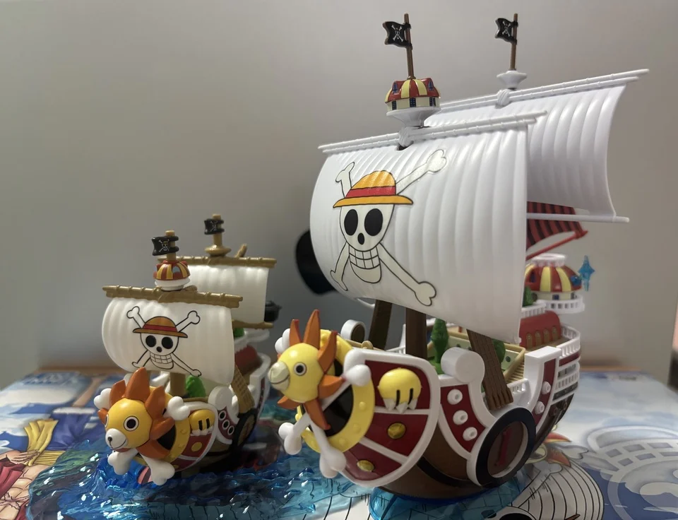 

Bandai One Piece Pirate Ship Thousand Sunny Going Merry Assembly Model Anime Figure For Adult Hobby Collection Display