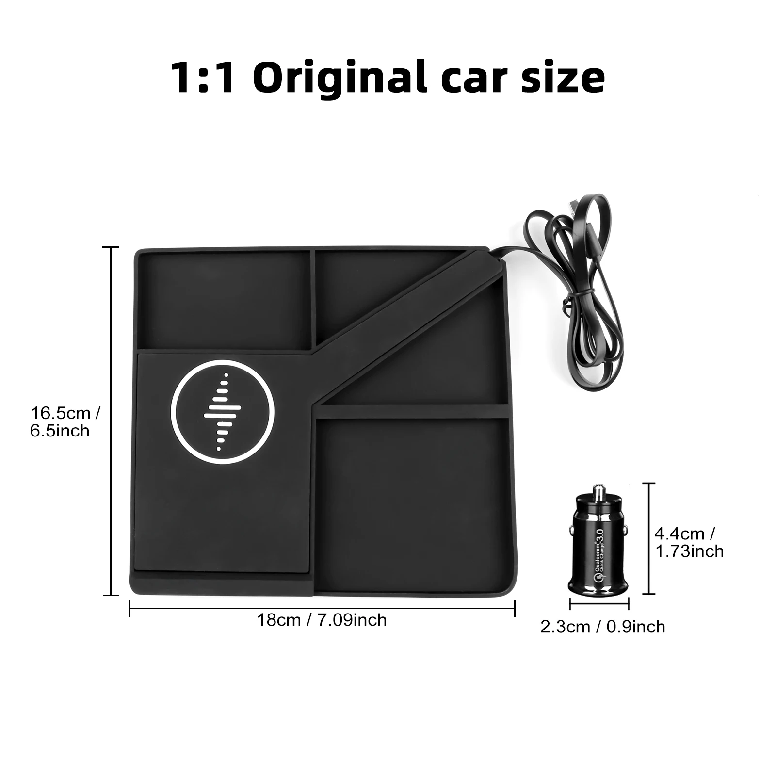 For Chery Arrizo 8 2023- 2025 Car Wireless Charger Pad Fast Charging Center Console Organizer Interior Modification Accessories