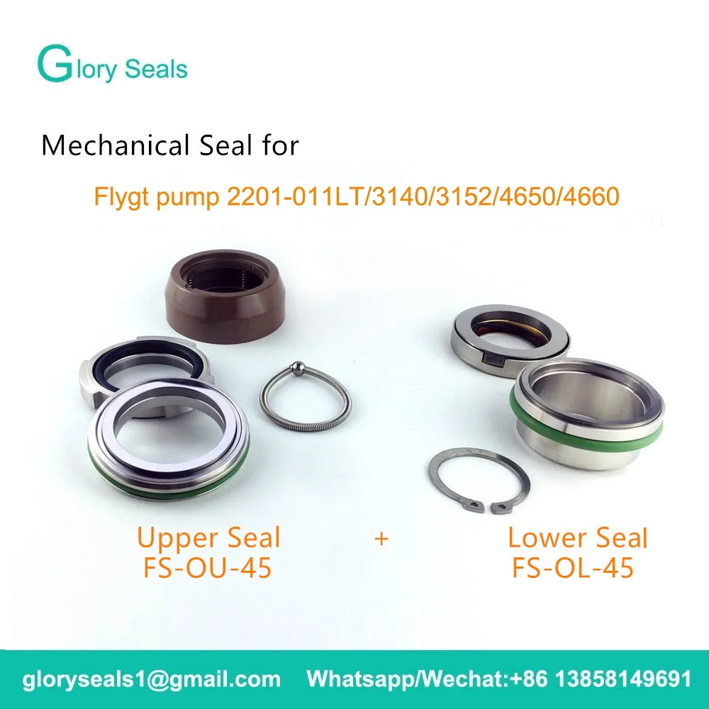 FS-OU-45 FS-OL-45 45mm Upper Seal +Lower Flygt Mechanical Seal For Flygt Sumbersible Pumps  2201-011LT/3140/3152/4650/4660