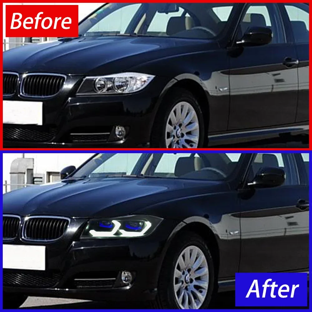 For Bmw 3 Series E90 320I 325I 2005-2012 Led Auto Headlights Assembly Upgrade Startup Effect Drl Projector Lens Tool Accessories