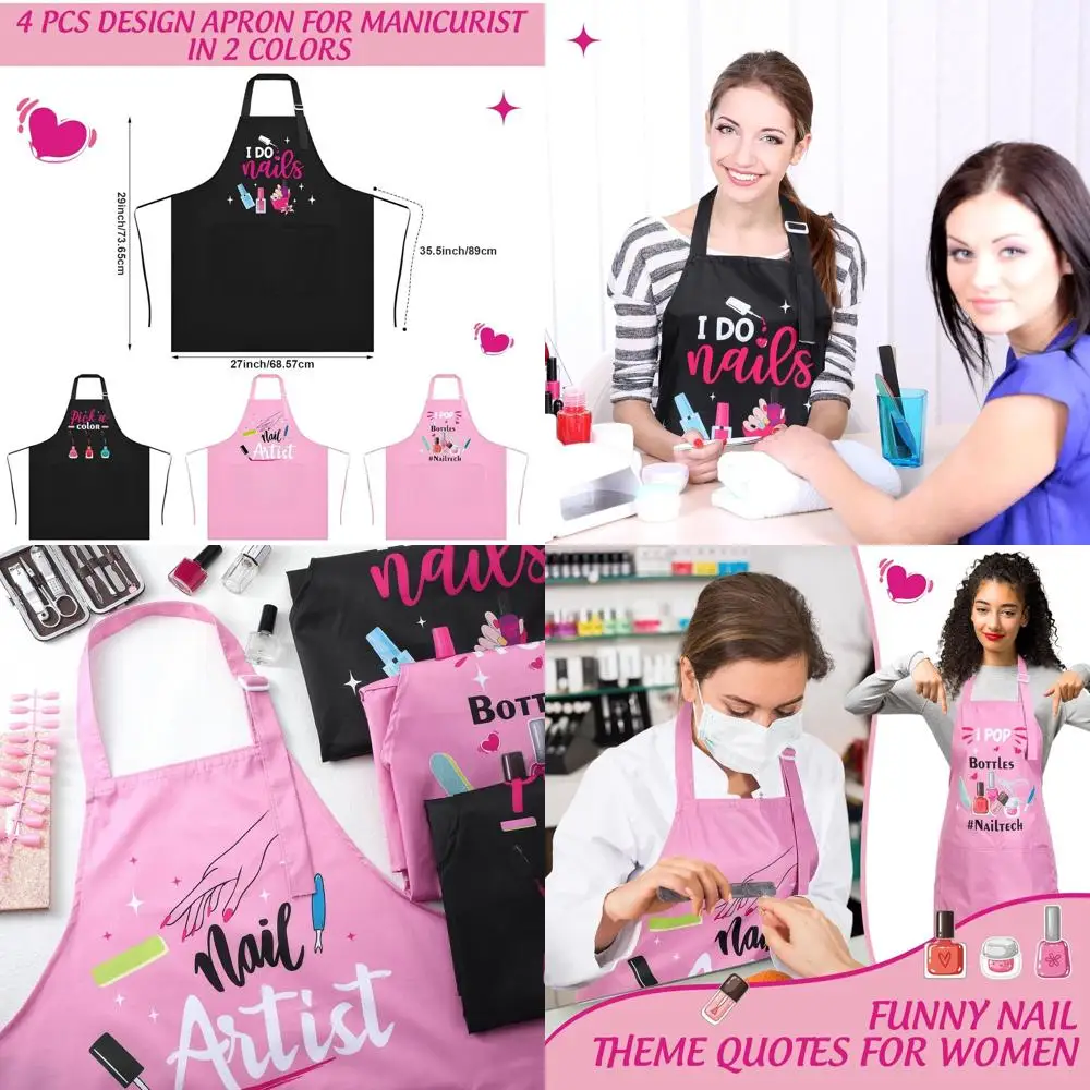 

Waterproof Adjustable Apron with Pockets for Nail Technicians - Fun Salon Gifts for Women