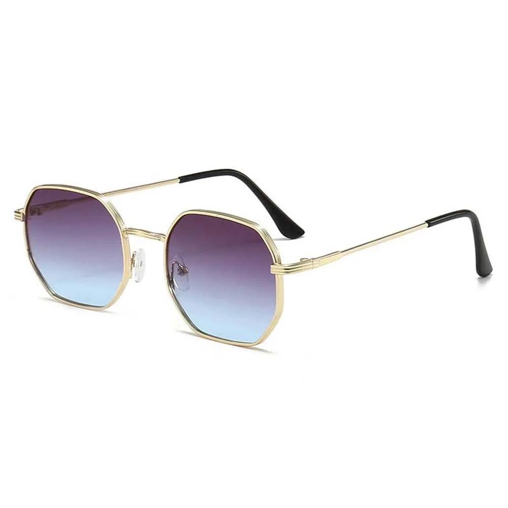 

Lightweight Retro Square Sunnies Gradient Alloy Unisex Polarized Sunglasses Sunshade Eyewear Costume Accessory Anti-UV Glasses