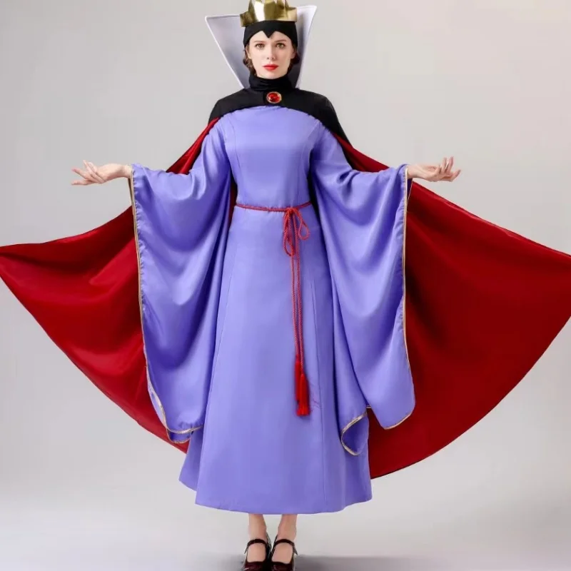 Anime Disney Cartoon Queen Snow White Cosplay Costume Adult Women Halloween Makeup Ball Party Dress Kid'S Ball Performance Dress