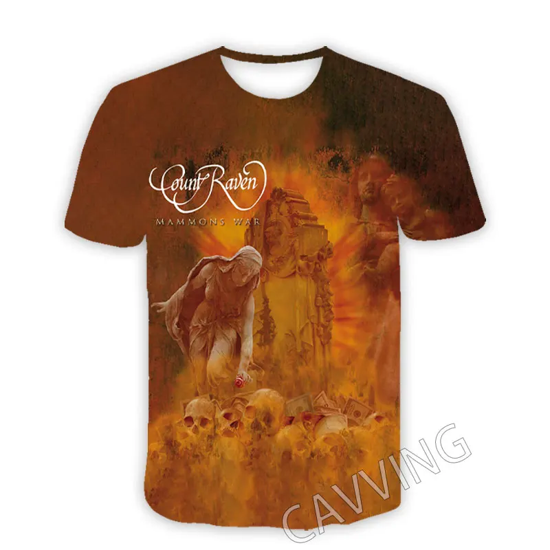 CAVVING 3D Printed  Count Raven  Band  Casual T-shirts  Hip Hop T Shirts Harajuku Styles Tops Clothing for Men/women