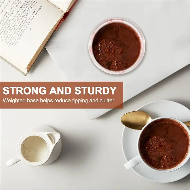 AB46-6Pcs Measuring Cup Espresso Shot Glass Liquid Heavy Glass Wine Glass 26-Incremental Measurement 1Oz, 6 Tsp, 2 Tbs, 30Ml