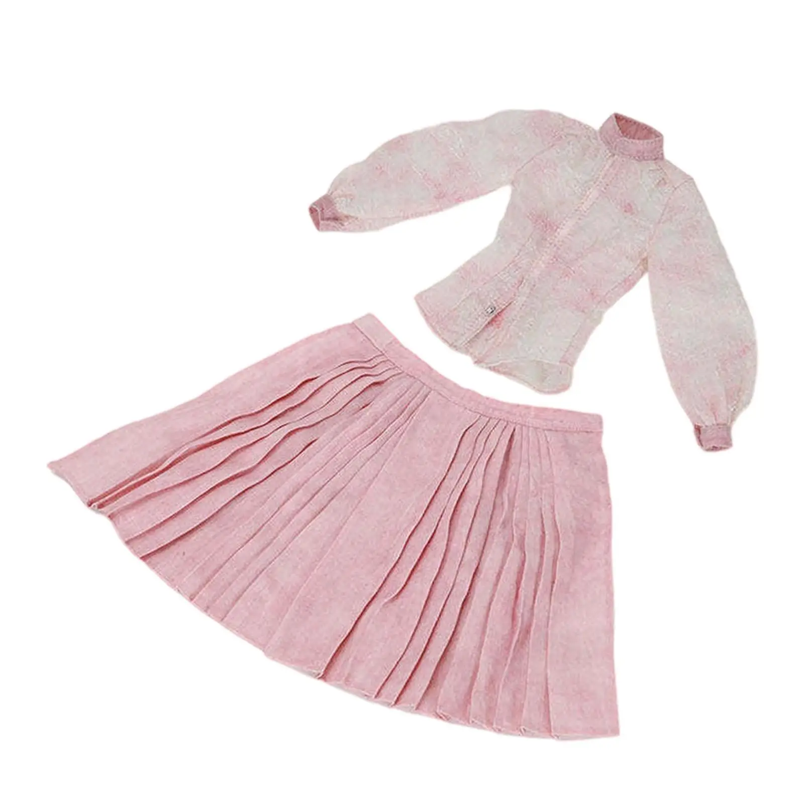 

Одежда для фигурок 1/6: комплект из длинной юбки и блузки для 12-дюймовых женских кукол, модный костюм, аксессуары для переодевания.