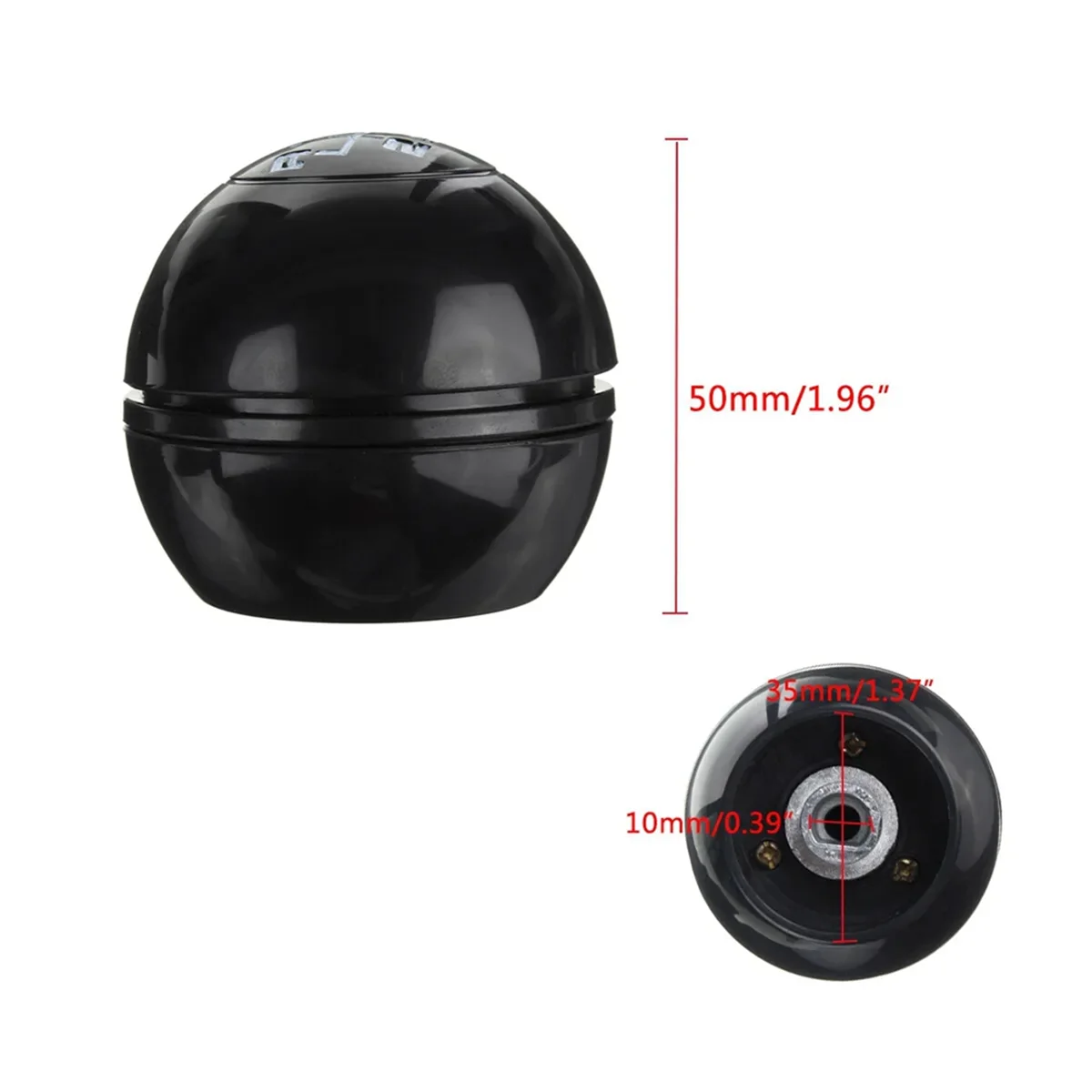 6 ความเร็วรถเกียร์ SHIFT KNOB Bright LEVER Shifter Stick Hand Ball สําหรับ Alfa Romeo Giulietta 2010-2024 สีดํา—L49A