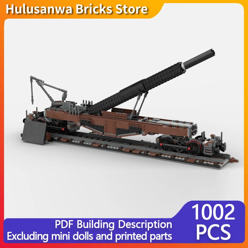 

Крокодил Железнодорожная пушка Модель MOC Строительные кирпичи Военное оборудование Модульная технология Подарки Праздничная сборка Детские игрушки Костюм