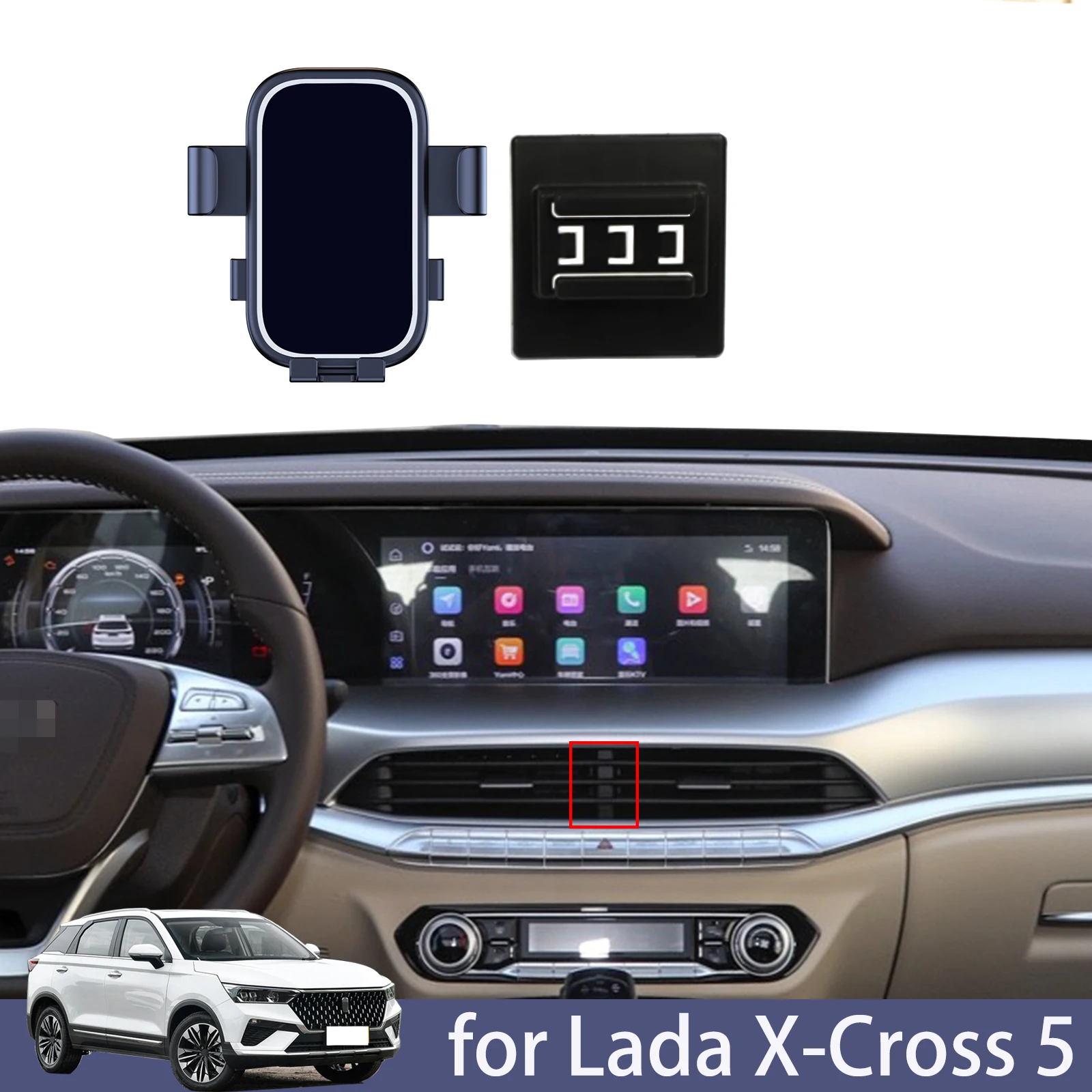 for Lada X-Cross 5 Faw Bestune T77 Gravity Car Phone Holder Air Vent Clip Mount Mobile Cell Phone Stand Smartphone GPS Support