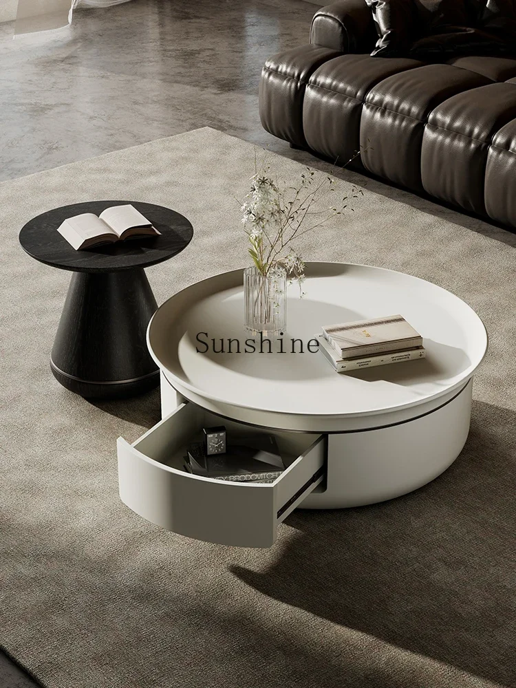 

Large and small apartment living room Italian minimalist high and low combination coffee table FT