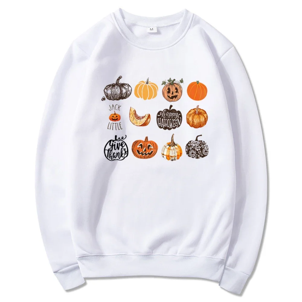 Halloween Sweatshirt Fall Harvest Pumpkins Jack O Lantern Unisex Sweatshirt Women\'s Fall Gift Harajuku Unisex Graphic Sweatshirt