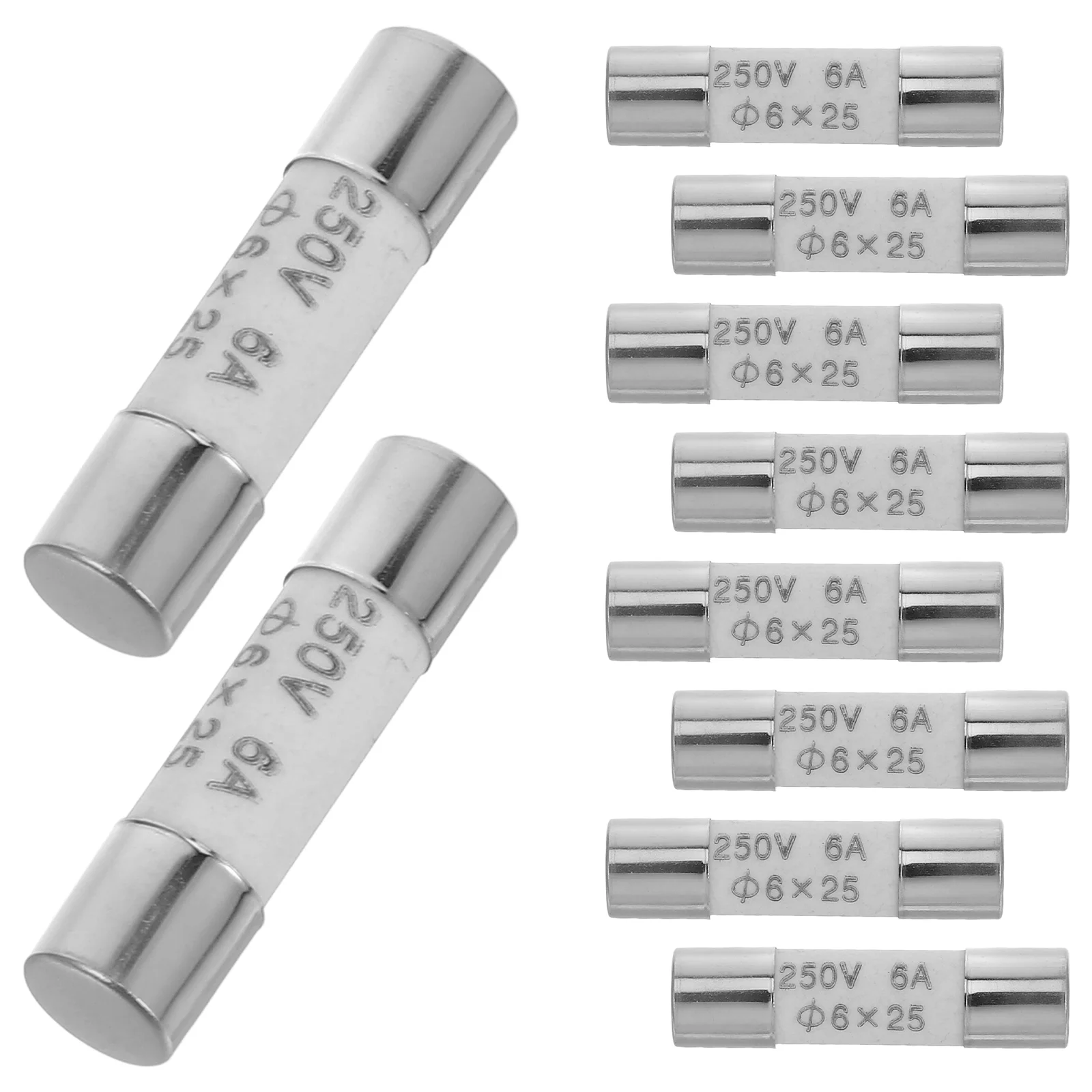 10 Pcs Multimeter Fuse 500v 6a Digital Replacement High Pressure Household Amp Ceramics Tiny Tube Tubes