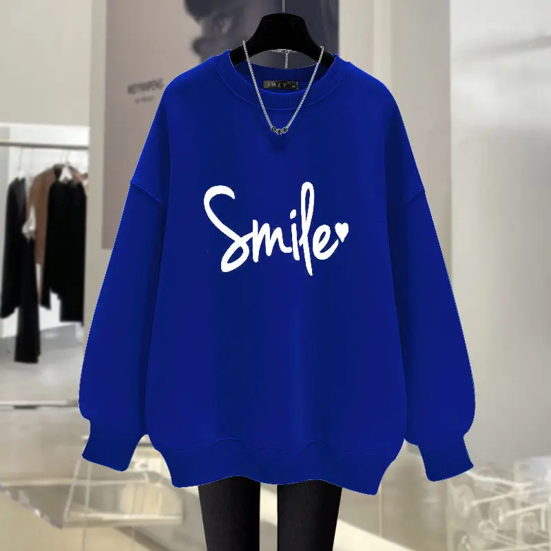 Autumn Vintage Y2k Letter Printed Sweatshirts Casual Loose O-neck Hoodies Women Clothing fashion Pure Cotton Pullovers