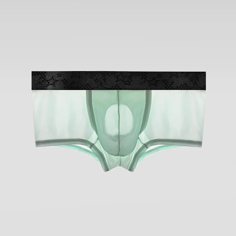 Spermatic underpants Men's ice silk summer thin boys' scrotal buttonstock split varicose boxer shorts