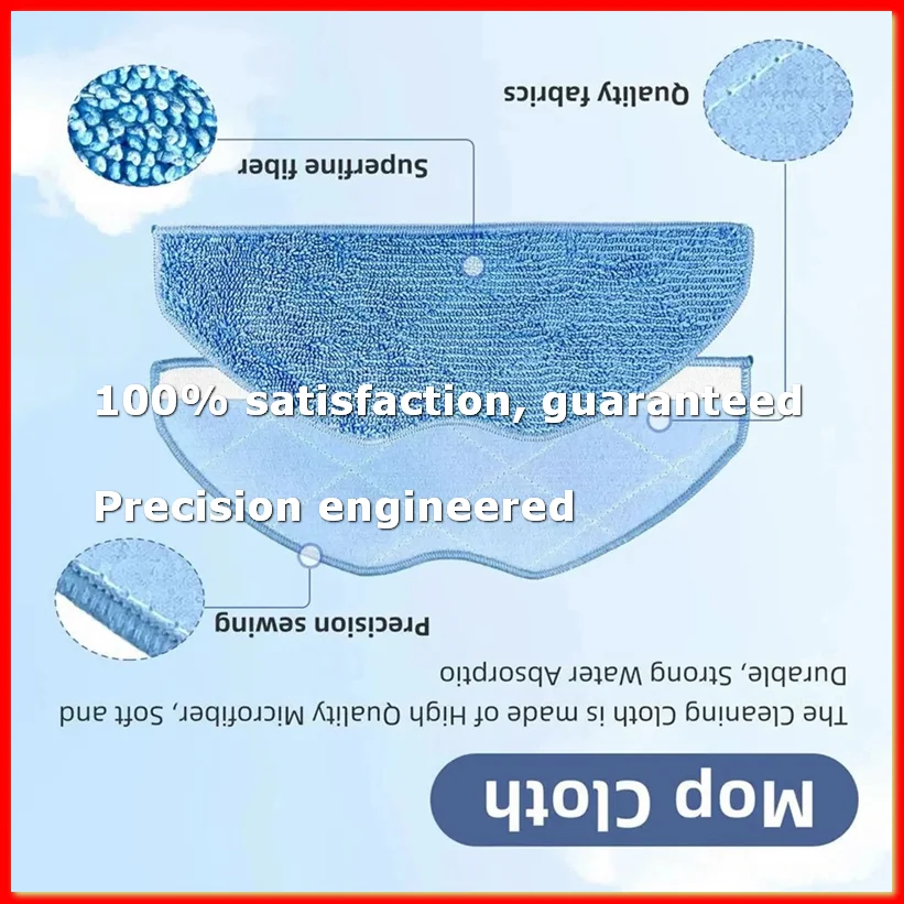 

For X-Plorer Serie 75 S+ / RG8597WH Roller Side Brush Hepa Filter Mop Cloths Robot Vacuum Cleaner Parts-A22U