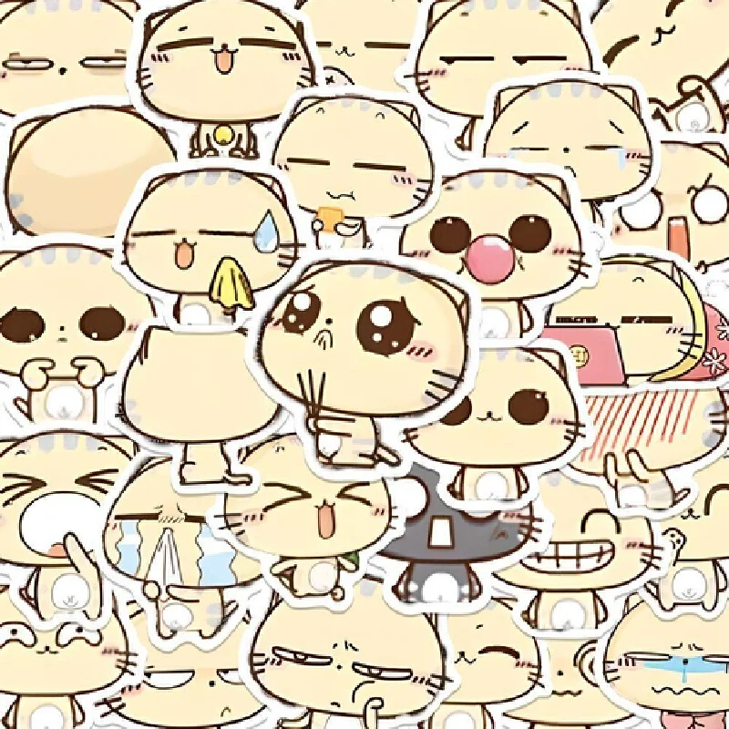 

Adorable CC Cat Stickers 120 Pieces Cute Cat Emojis Cartoon High Aesthetic DIY Decorations For Scrapbooking And Mobile Phones