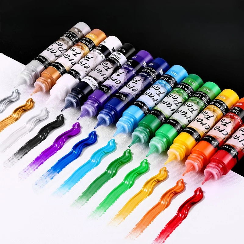 12 Color/24 Color Acrylic Paint Set for Art Student Painting 25ml Ceramic Paint Watercolor Graffiti Art Supplies