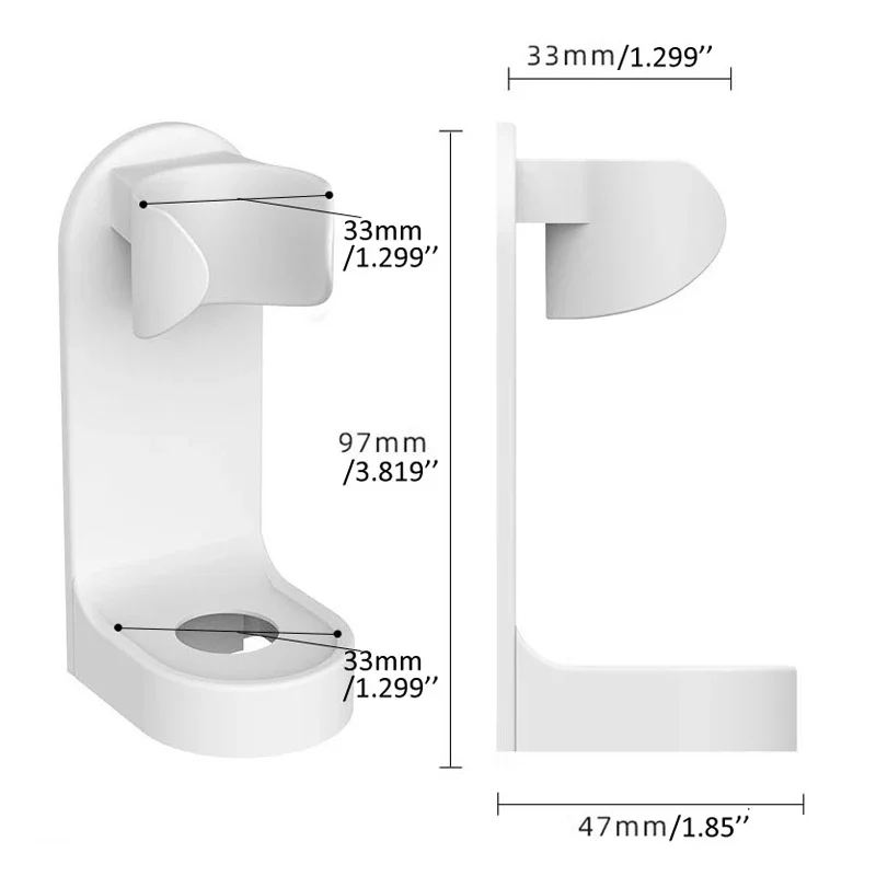 1/3pcs Electric Toothbrush Holder Traceless Toothbrush Stand Rack Wall-Mounted Bathroom Adapt 90% Electric Toothbrush Holder image 5