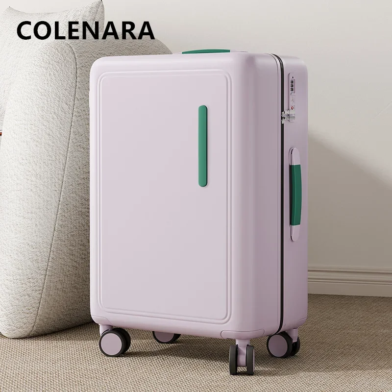 COLENARA-Mala Multifuncional para Homens e Mulheres, Embarque Leve, Mala Trolley, Bagagem de Viagem, ABS e PC, 20 in, 24 in