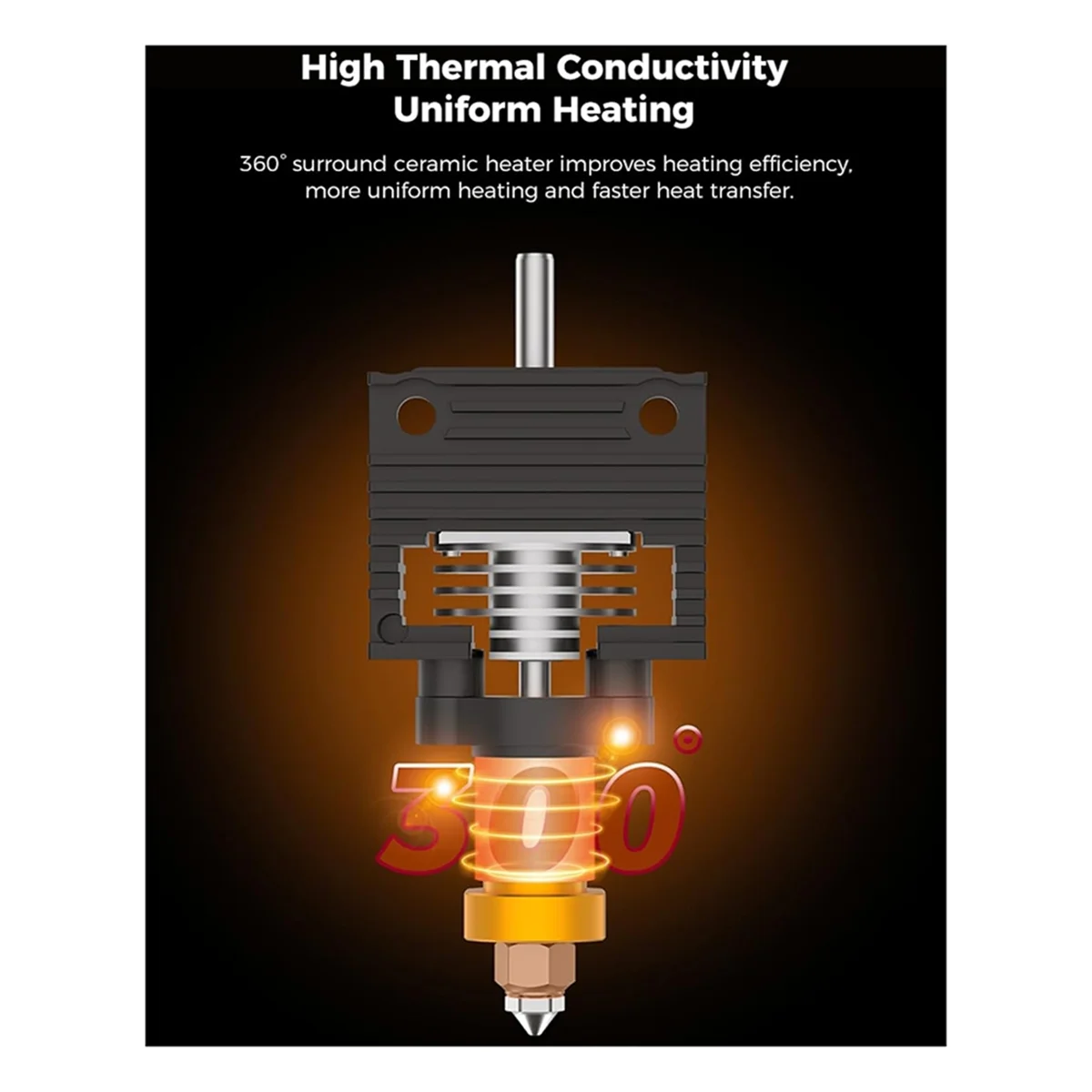 K1 Ceramic Hotend Kit -Quick Swap Nozzle, All-Metal Integrated Extruder Hot End Replacement for K1 MAX, K1C 3D Printer