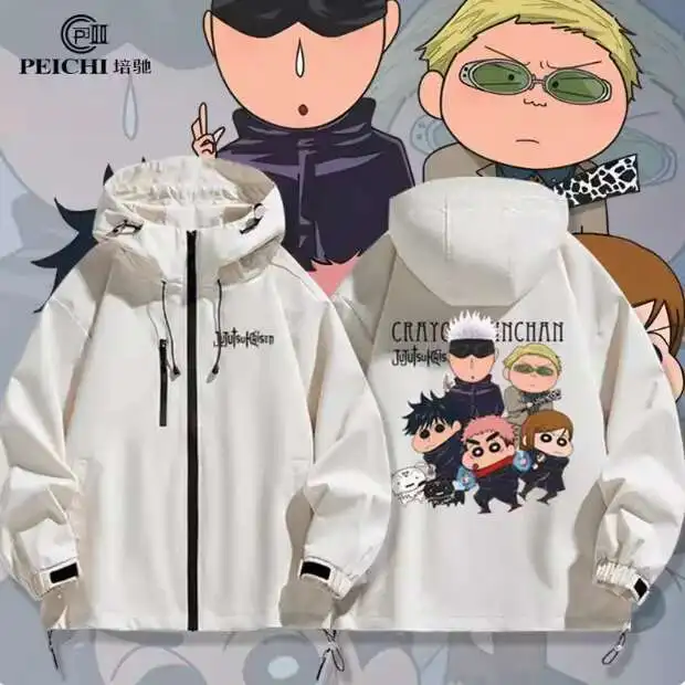 

Anime Jujutsu Kaisen Itadori Yuji Windbreaker Jacket Hoodie Cosplay Autumn Winter Men Women Coat Loose Tops anime