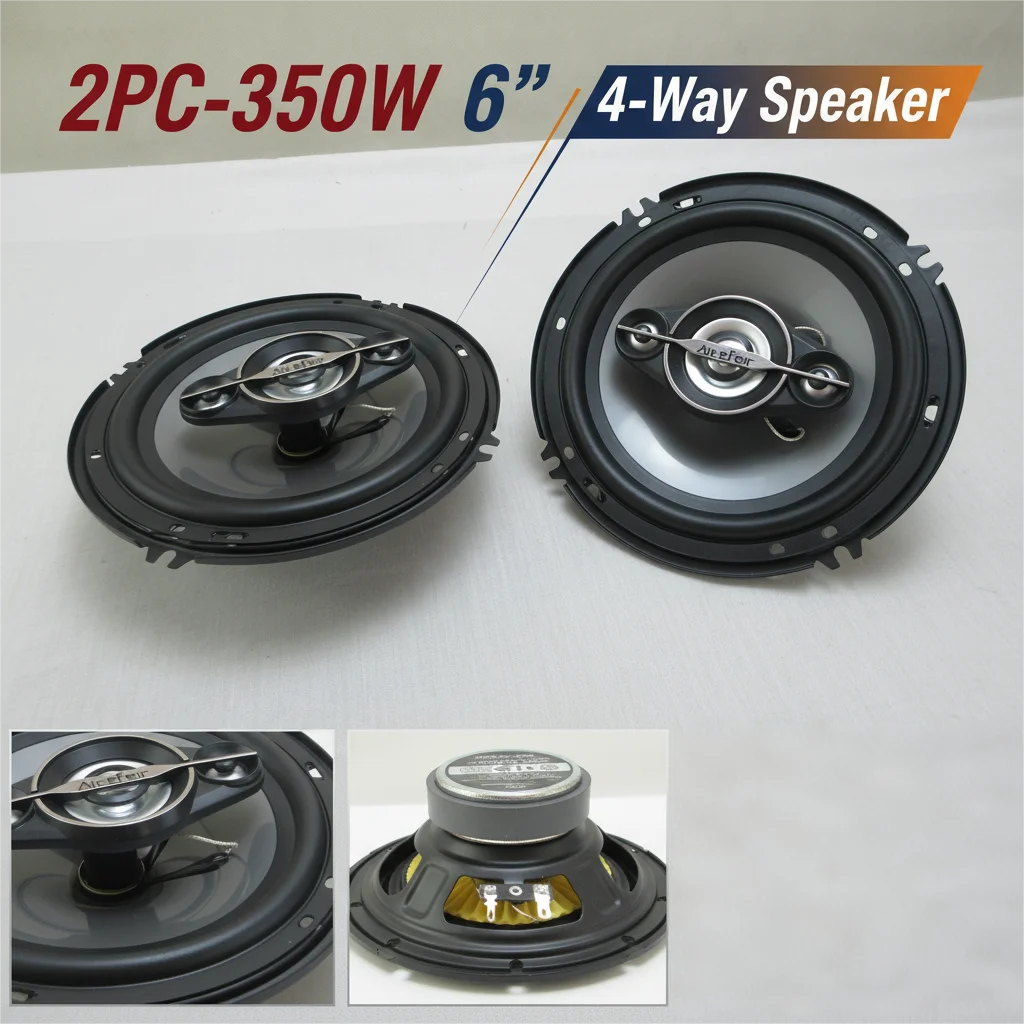 

2 Pcs 6 Inch Car HIFI Coaxial Speakers 300W 2-Way Auto Audio System with Woofer & Tweeter for 36V 4.0 Surround Sound Upgrade