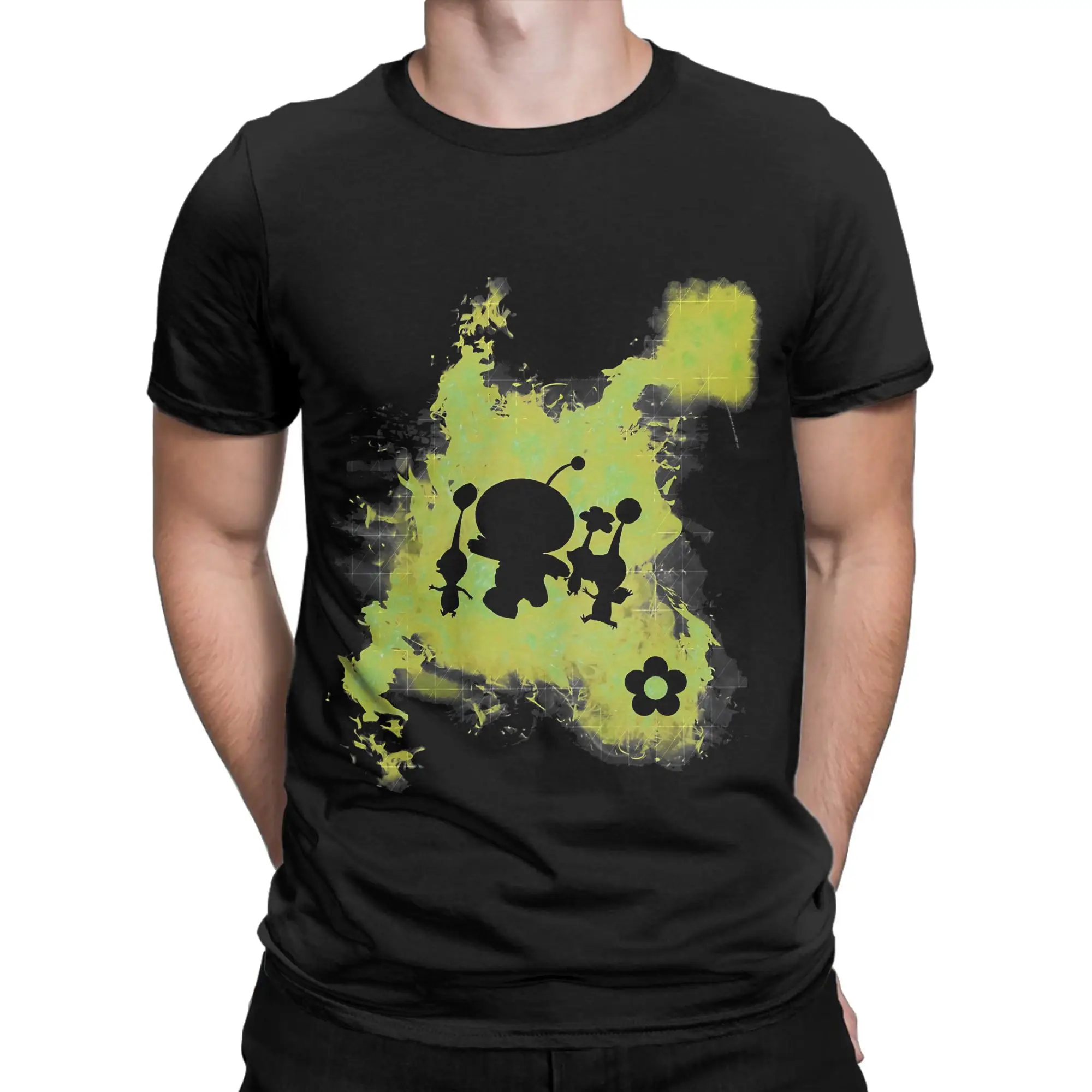Exotic Flora Character Classic Pikmin Funny Graphic 100% Cotton T-Shirt Tees Tops For Men
