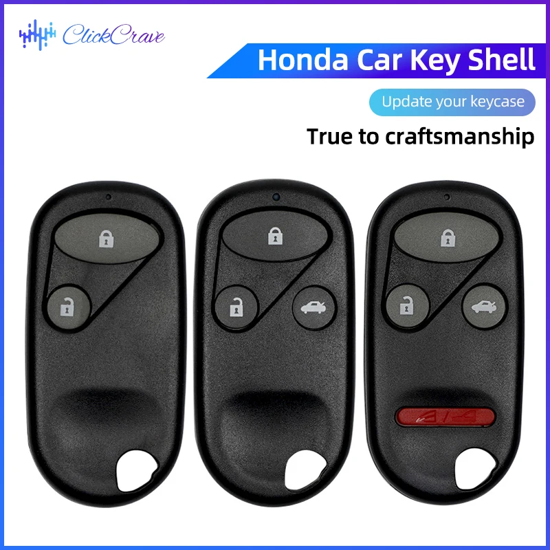 2/3/4 Button Car Key Replace Shell Cover For Honda Accord Jazz Fit CRV S2000 Civic Odyssey Key Case Decoration Accessories