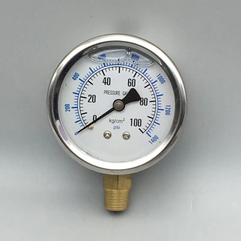 1pcs For YN-60 Axial Edge Earthquake-resistant Pressure Gauge Oil Pressure Gauge Hydraulic Gauge Measuring Instrument 0-150KG