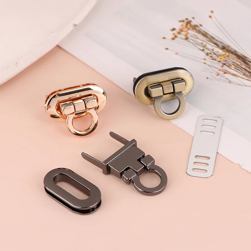 1PCS Metal Clasp Turn Lock Oval Metal Clasp Twist Lock For DIY Handbag Craft Bag Purse Bags Hardware Bag Accessory