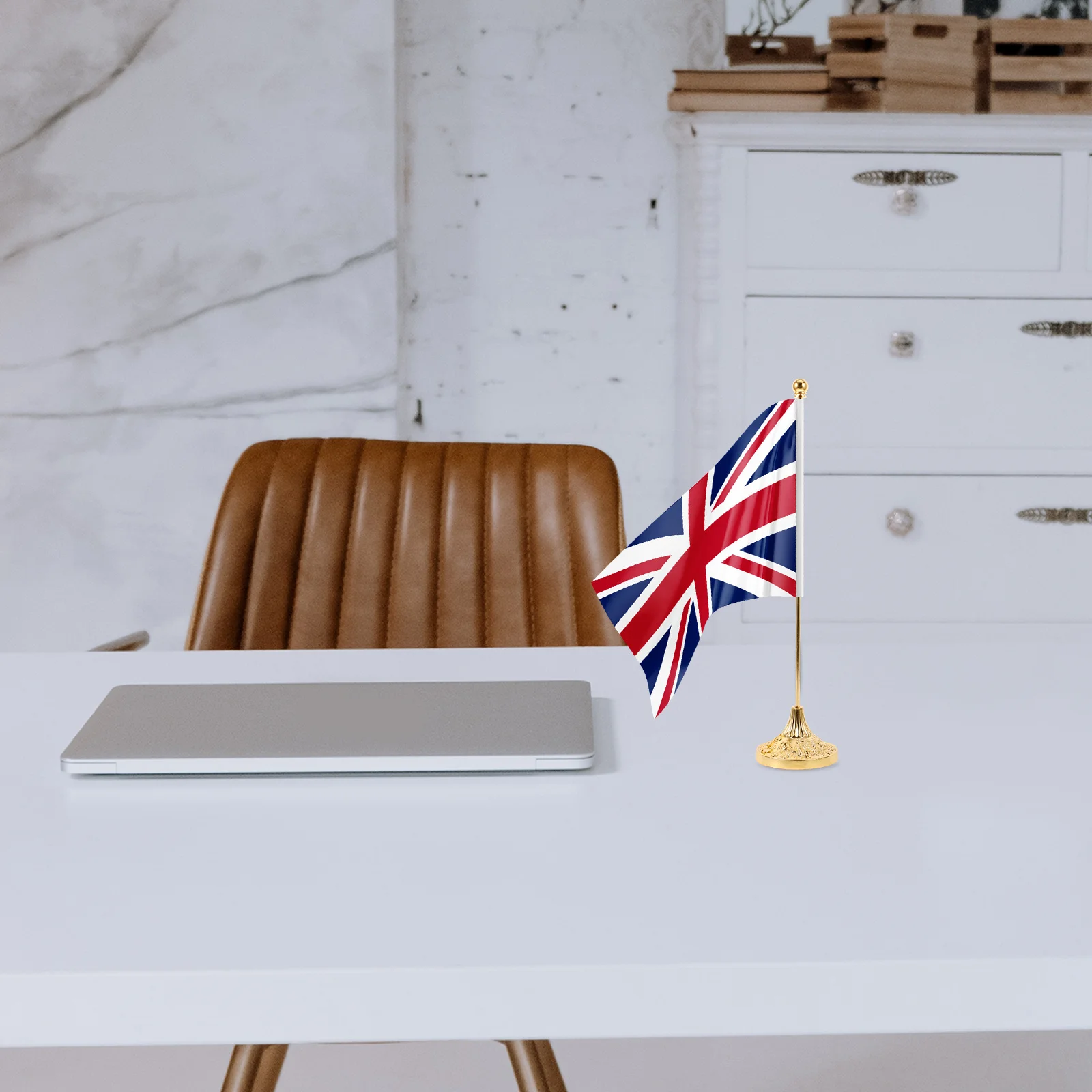 

Desktop Office Desk Metal Flag Holder Y Shape Base Gold Leaf Leaf Decoration Indoor Table Flag Pole Stand Small Base