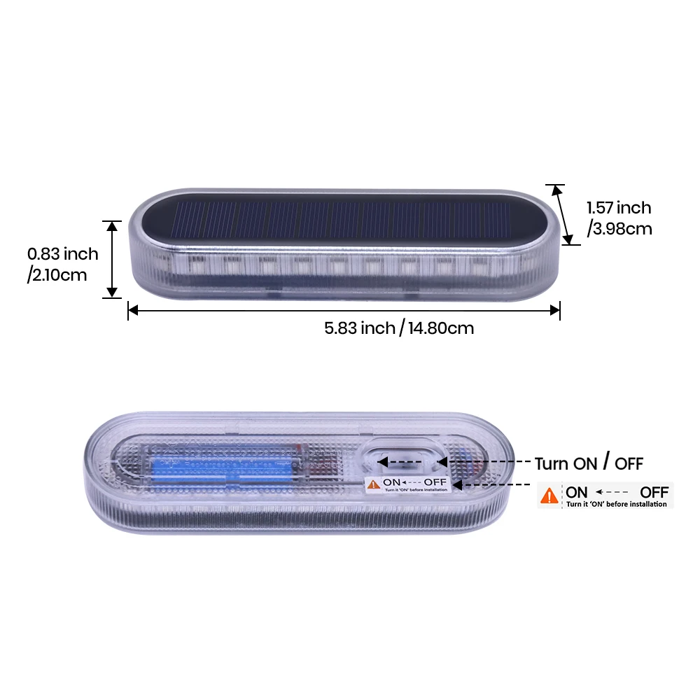 Solar LED Outdoor Deck Lights IP68 Waterproof Garden Step Lighting Auto On/Off Stairs Patio Pathway Yard Fence Wall Lamp