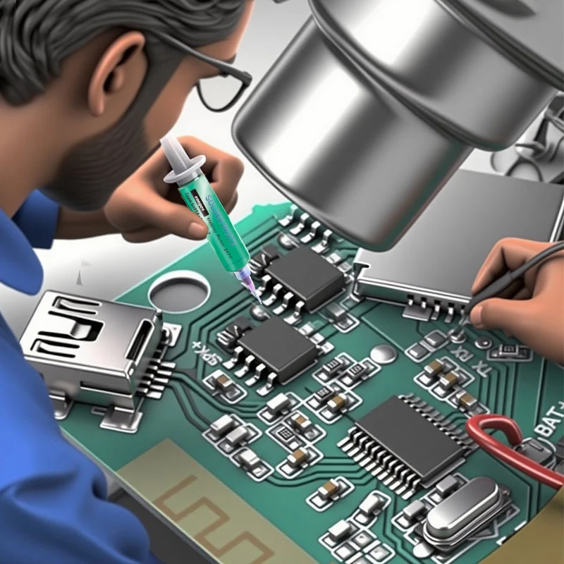 Sn99Ag0.3Cu0.7 الرصاص الحرة لحام لصق إبرة أنبوب ل PCB/BGA/SMD لحام مقبس USB إصلاح القصدير لحام لحام لصق 20-38um #3