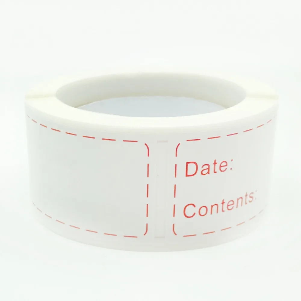 Self-Adhesive Date Stickers Removable Paper Freezer Labels Contents Storage Tags Sealing Sticker for Home Food Containers